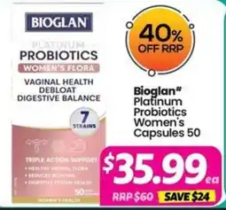 Your Discount Chemist Bioglan Platinum Probiotics Women's Flora offer