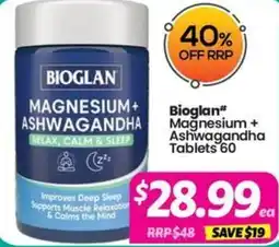 Your Discount Chemist Bioglan Magnesium + Ashwagandha offer