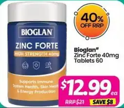 Your Discount Chemist Bioglan Zinc Forte offer