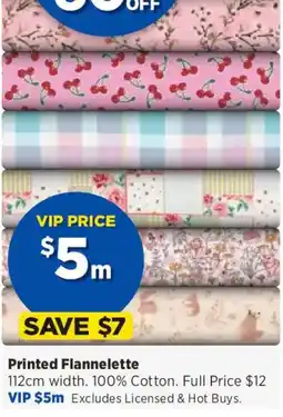Spotlight Printed Flannelette offer