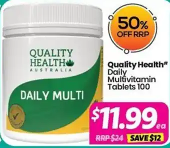 Your Discount Chemist Quality Health Daily Multivitamin Tablets offer