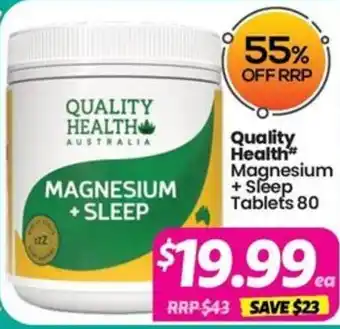Your Discount Chemist Quality Health Magnesium + Sleep Tablets offer