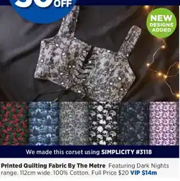 Spotlight Printed Quilting Fabric By The Metre offer