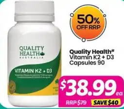 Your Discount Chemist Quality Health Vitamin K2 + D3 offer