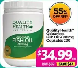Your Discount Chemist Quality Health Odourless Fish Oil 2000mg offer