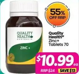 Your Discount Chemist Quality Health Zinc+ Tablets offer