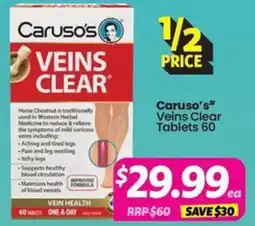 Your Discount Chemist Caruso's Veins Clear Tablets offer