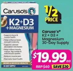 Your Discount Chemist Caruso's K2 + D3 + Magnesium offer