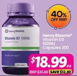 Your Discount Chemist Henry Blooms Vitamin D3 1000IU offer