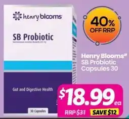 Your Discount Chemist Henry Blooms SB Probiotic offer
