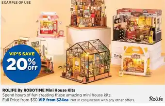 Spotlight Rolife By Robotime Mini House Kits offer