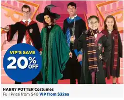 Spotlight Harry Potter Costumes offer