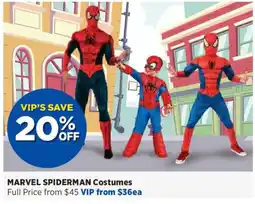 Spotlight Marvel Spiderman Costumes offer