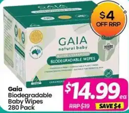 Your Discount Chemist Gaia Biodegradable Baby Wipes offer