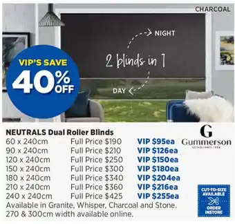 Spotlight Neutrals Dual Roller Blinds Gummerson offer