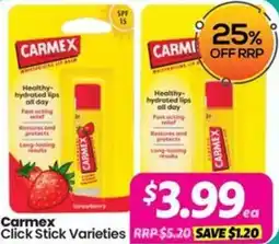 Your Discount Chemist Carmex Click Stick Varieties offer