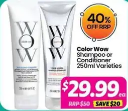 Your Discount Chemist Color Wow Shampoo or Conditioner 250ml Varieties offer