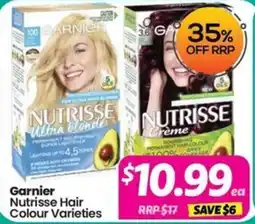Your Discount Chemist Garnier Nutrisse Hair Colour Varieties offer