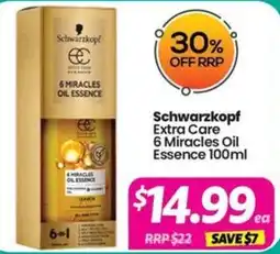 Your Discount Chemist Schwarzkopf Extra Care 6 Miracles Oil Essence offer