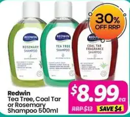 Your Discount Chemist Redwin Tea Tree, Coal Tar or Rosemary Shampoo offer