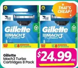 Your Discount Chemist Gillette Mach3 Turbo Cartridges offer