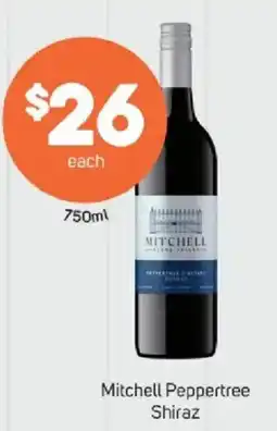 Foodland Mitchell Peppertree Shiraz offer