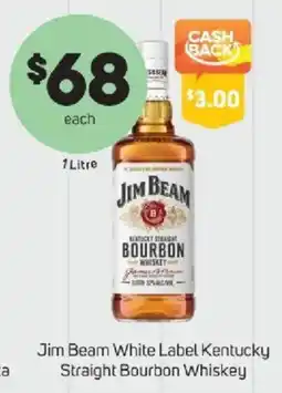 Foodland Jim Beam White Label Kentucky Straight Bourbon Whiskey offer
