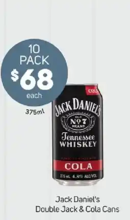 Foodland Jack Daniel's Double Jack & Cola Cans offer