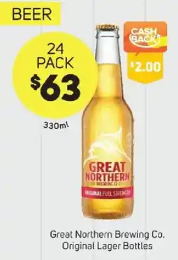 Foodland Great Northern Brewing Co. Original Lager Bottles offer