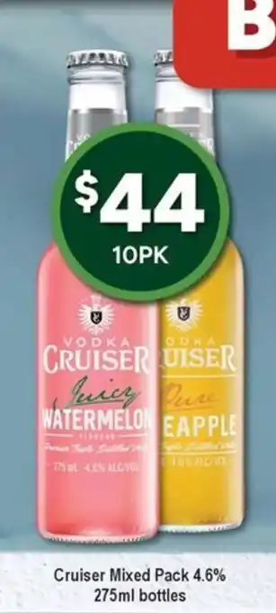 Bottler Cruiser Mixed Pack offer