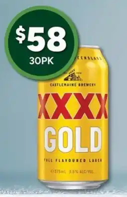 Bottler XXXX Gold offer