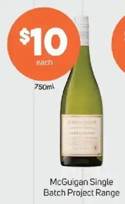 Foodland McGuigan Single Batch Project Range offer