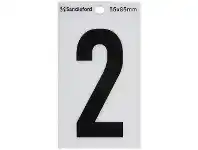 Officeworks Sandleford 2 Self-adhesive Numeral White 85mm offer