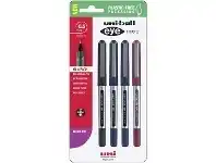 Officeworks Uniball Uni-Ball Eye Micro Rollerball Pens Assorted 4 Pack offer