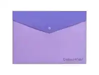 Officeworks Colourhide A4 Document Wallet Lilac Purple offer