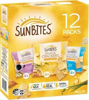 Woolworths Sunbites Variety 288g Pk 12 offer