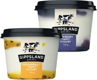 Woolworths Gippsland Dairy Twist Yogurt 720g offer
