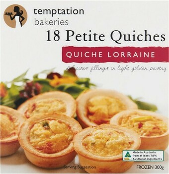 Temptation Quiche Petite 300g