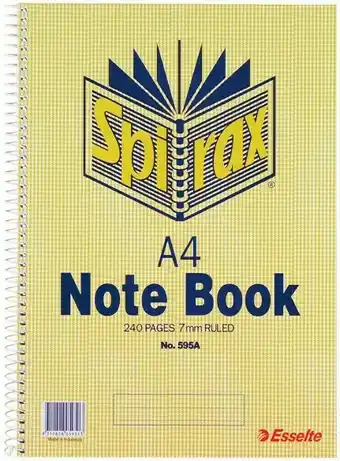 Woolworths Spirax Notebook A4 240pg offer