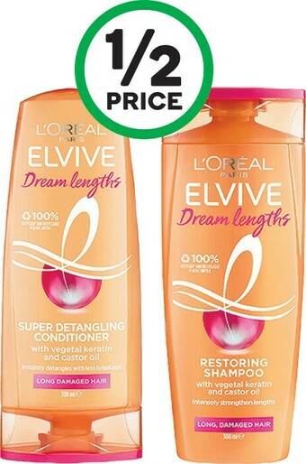 Woolworths L’Oreal Elvive Shampoo or Conditioner 300ml offer