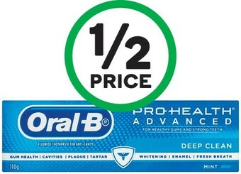 Woolworths Oral-B Pro-Health Advanced Deep Clean Toothpaste 110g offer