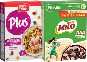 Coles Uncle Tobys Plus 705g-820g or Nestlé Milo Cereal 700g offer
