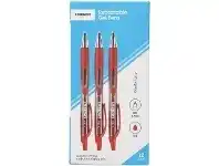 Officeworks J.Burrows Retractable Gel Pens Red 12 Pack offer