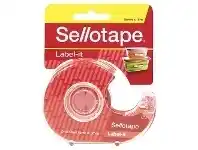 Officeworks Sellotape Label Tape 18mm x 15m Red offer