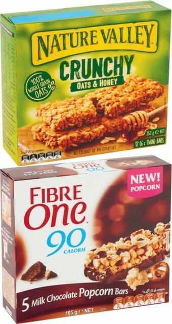 Coles Nature Valley Bars 252g or Fibre One Bars or Snacks 100g-120g offer