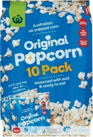 Woolworths Woolworths Multipack Popcorn 200g Pk 10 offer