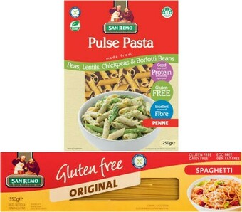 Coles San Remo Gluten Free, Spelt, Pulse, Fibre or Protein Pasta 200g-350g offer