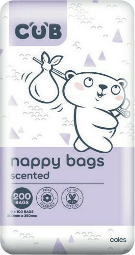 Coles CUB Nappy Bags 200 Pack offer