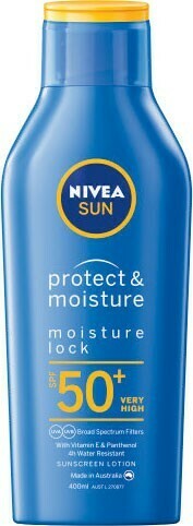 Coles Nivea Sun Protect & Moisture Sunscreen Lotion SPF50+ 400mL** offer