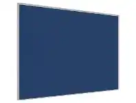 Officeworks Stilford Screen 1500 W x 1250 H mm White Frame Blue Fabric offer